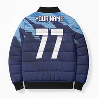 Custom Slovenia Sport Fan Jersey Bomber Puffer Jacket Broken Ice Style Patterns - Wonder Print Shop