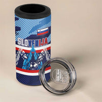 Custom Slovenia Sport Fan Jersey 4 in 1 Can Cooler Tumbler Broken Ice Style Patterns - Wonder Print Shop
