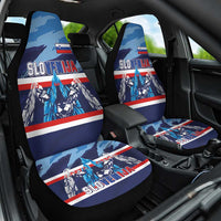 Slovenia Sport Fan Jersey Car Seat Cover Broken Ice Style Patterns - Wonder Print Shop