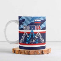 Custom Slovenia Sport Fan Jersey Ceramic Mug Broken Ice Style Patterns - Wonder Print Shop