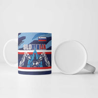 Custom Slovenia Sport Fan Jersey Ceramic Mug Broken Ice Style Patterns - Wonder Print Shop