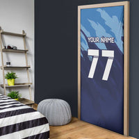 Slovenia Sport Fan Jersey Door Cover Broken Ice Style Patterns - Wonder Print Shop