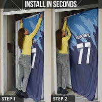 Slovenia Sport Fan Jersey Door Cover Broken Ice Style Patterns - Wonder Print Shop