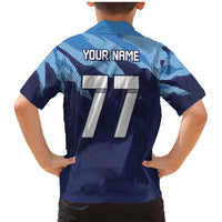 Custom Slovenia Sport Fan Jersey Family Matching Mermaid Dress and Hawaiian Shirt Broken Ice Style Patterns - Wonder Print Shop