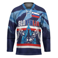 Custom Slovenia Sport Fan Jersey Hockey Jersey Broken Ice Style Patterns - Wonder Print Shop