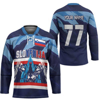 Custom Slovenia Sport Fan Jersey Hockey Jersey Broken Ice Style Patterns - Wonder Print Shop