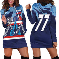 Custom Slovenia Sport Fan Jersey Hoodie Dress Broken Ice Style Patterns - Wonder Print Shop