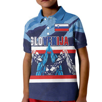 Custom Slovenia Sport Fan Jersey Kid Polo Shirt Broken Ice Style Patterns - Wonder Print Shop