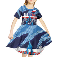 Custom Slovenia Sport Fan Jersey Kid Short Sleeve Dress Broken Ice Style Patterns - Wonder Print Shop