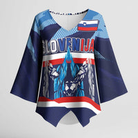 Custom Slovenia Sport Fan Jersey Kimono Sleeve Blouse Broken Ice Style Patterns - Wonder Print Shop