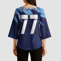 Custom Slovenia Sport Fan Jersey Kimono Sleeve Blouse Broken Ice Style Patterns - Wonder Print Shop