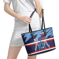 Slovenia Sport Fan Jersey Leather Tote Bag Broken Ice Style Patterns - Wonder Print Shop