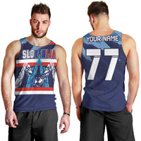 Custom Slovenia Sport Fan Jersey Men Tank Top Broken Ice Style Patterns - Wonder Print Shop