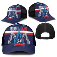 Slovenia Sport Fan Jersey Mesh Trucker Cap Broken Ice Style Patterns - Wonder Print Shop