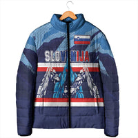 Custom Slovenia Sport Fan Jersey Padded Jacket Broken Ice Style Patterns - Wonder Print Shop