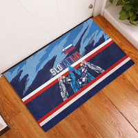 Slovenia Sport Fan Jersey Rubber Doormat Broken Ice Style Patterns - Wonder Print Shop