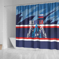 Slovenia Sport Fan Jersey Shower Curtain Broken Ice Style Patterns - Wonder Print Shop