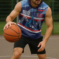 Custom Slovenia Sport Fan Jersey Sleeveless Hoodie Broken Ice Style Patterns - Wonder Print Shop