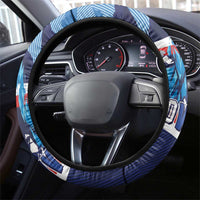 Slovenia Sport Fan Jersey Steering Wheel Cover Broken Ice Style Patterns - Wonder Print Shop
