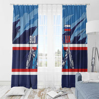 Slovenia Sport Fan Jersey Window Curtain Broken Ice Style Patterns - Wonder Print Shop