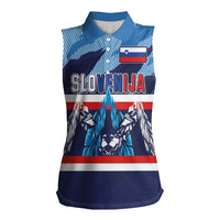 Custom Slovenia Sport Fan Jersey Women Sleeveless Polo Shirt Broken Ice Style Patterns - Wonder Print Shop