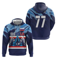 Custom Slovenia Sport Fan Jersey Zip Hoodie Broken Ice Style Patterns - Wonder Print Shop