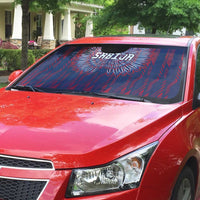 Serbia Sport Fan Jersey Auto Sun Shade Eagle Wings with Sporty Stripes Style - Wonder Print Shop