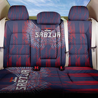 Serbia Sport Fan Jersey Back Car Seat Cover Eagle Wings with Sporty Stripes Style - Wonder Print Shop