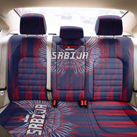 Serbia Sport Fan Jersey Back Car Seat Cover Eagle Wings with Sporty Stripes Style - Wonder Print Shop