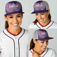 Serbia Sport Fan Jersey Baseball Net Cap Eagle Wings with Sporty Stripes Style - Wonder Print Shop