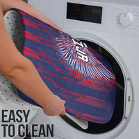 Serbia Sport Fan Jersey Bathroom Set Eagle Wings with Sporty Stripes Style - Wonder Print Shop