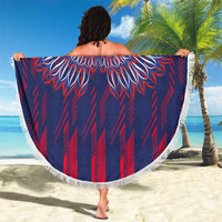 Serbia Sport Fan Jersey Beach Blanket Eagle Wings with Sporty Stripes Style - Wonder Print Shop