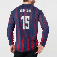 Custom Serbia Sport Fan Jersey Button Sweatshirt Eagle Wings with Sporty Stripes Style - Wonder Print Shop