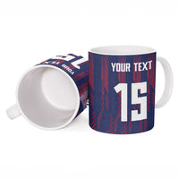Custom Serbia Sport Fan Jersey Ceramic Mug Eagle Wings with Sporty Stripes Style - Wonder Print Shop