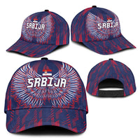 Serbia Sport Fan Jersey Classic Cap Eagle Wings with Sporty Stripes Style - Wonder Print Shop