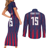 Custom Serbia Sport Fan Jersey Couples Matching Short Sleeve Bodycon Dress and Long Sleeve Button Shirt Eagle Wings with Sporty Stripes Style - Wonder Print Shop