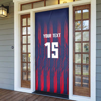 Serbia Sport Fan Jersey Door Cover Eagle Wings with Sporty Stripes Style - Wonder Print Shop