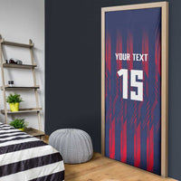 Serbia Sport Fan Jersey Door Cover Eagle Wings with Sporty Stripes Style - Wonder Print Shop