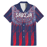 Custom Serbia Sport Fan Jersey Family Matching Mermaid Dress and Hawaiian Shirt Eagle Wings with Sporty Stripes Style - Wonder Print Shop