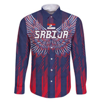 Custom Serbia Sport Fan Jersey Family Matching Puletasi and Hawaiian Shirt Eagle Wings with Sporty Stripes Style - Wonder Print Shop