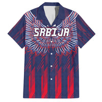 Custom Serbia Sport Fan Jersey Family Matching Summer Maxi Dress and Hawaiian Shirt Eagle Wings with Sporty Stripes Style - Wonder Print Shop