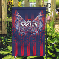 Serbia Sport Fan Jersey Garden Flag Eagle Wings with Sporty Stripes Style - Wonder Print Shop