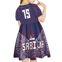 Custom Serbia Sport Fan Jersey Kid Short Sleeve Dress Eagle Wings with Sporty Stripes Style - Wonder Print Shop