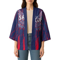 Custom Serbia Sport Fan Jersey Kimono Eagle Wings with Sporty Stripes Style - Wonder Print Shop