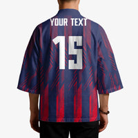 Custom Serbia Sport Fan Jersey Kimono Eagle Wings with Sporty Stripes Style - Wonder Print Shop