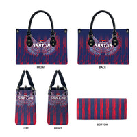 Serbia Sport Fan Jersey Leather Bag Eagle Wings with Sporty Stripes Style - Wonder Print Shop