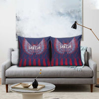 Serbia Sport Fan Jersey Pillow Cover Eagle Wings with Sporty Stripes Style - Wonder Print Shop