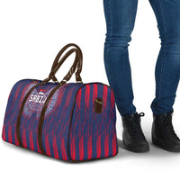 Serbia Sport Fan Jersey Travel Bag Eagle Wings with Sporty Stripes Style - Wonder Print Shop