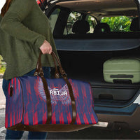 Serbia Sport Fan Jersey Travel Bag Eagle Wings with Sporty Stripes Style - Wonder Print Shop