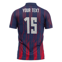 Custom Serbia Sport Fan Jersey Zipper Polo Shirt Eagle Wings with Sporty Stripes Style - Wonder Print Shop